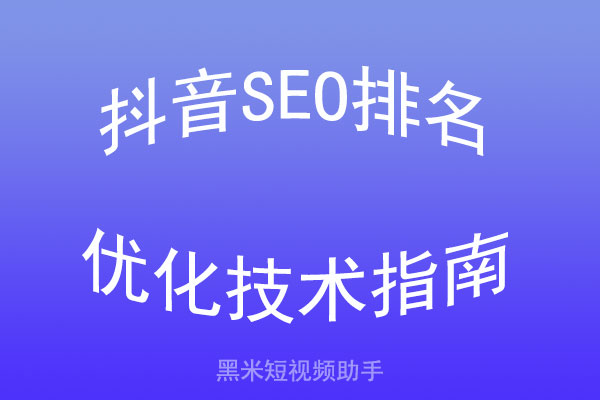 抖音SEO排名优化技术指南