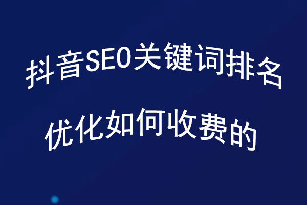 抖音SEO关键词排名优化如何收费的