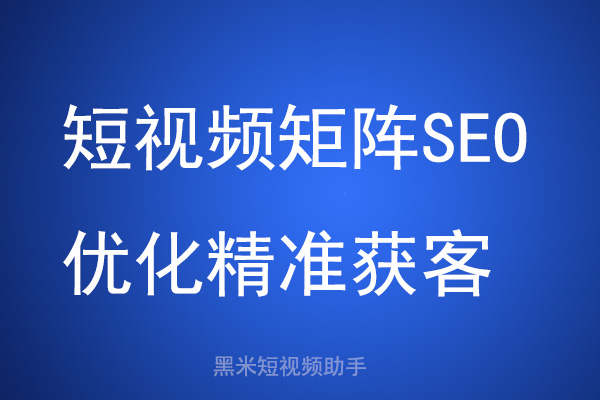 短视频矩阵SEO优化精准获客