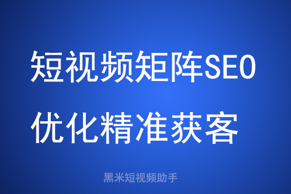 短视频矩阵SEO优化精准获客