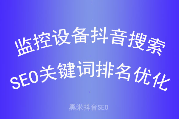 监控设备抖音搜索SEO关键词排名优化