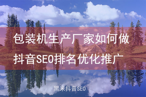 包装机生产厂家如何做抖音SEO排名优化推广